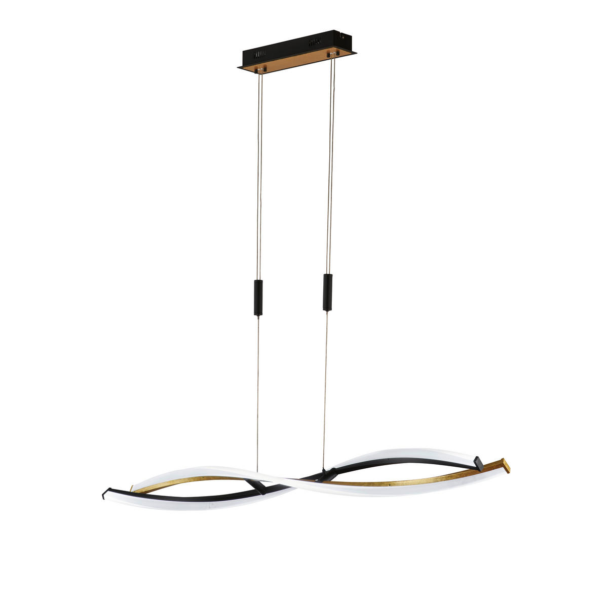 LED-PENDELLEUCHTE 100,5/11,5/150 cm    - Goldfarben/Schwarz, Basics, Metall (100,5/11,5/150cm) - Fischer & Honsel