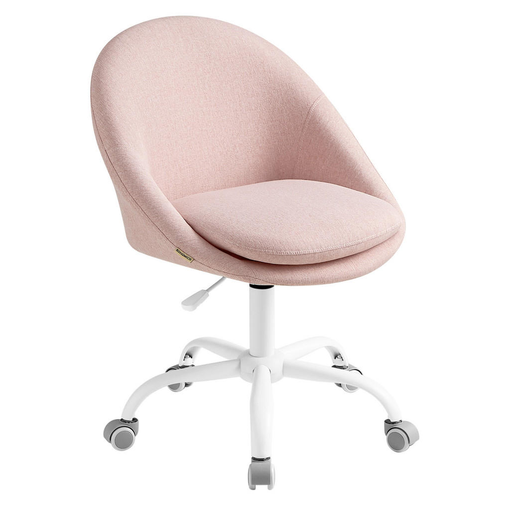 OTOČNÁ ŽIDLE, perkál, růžová