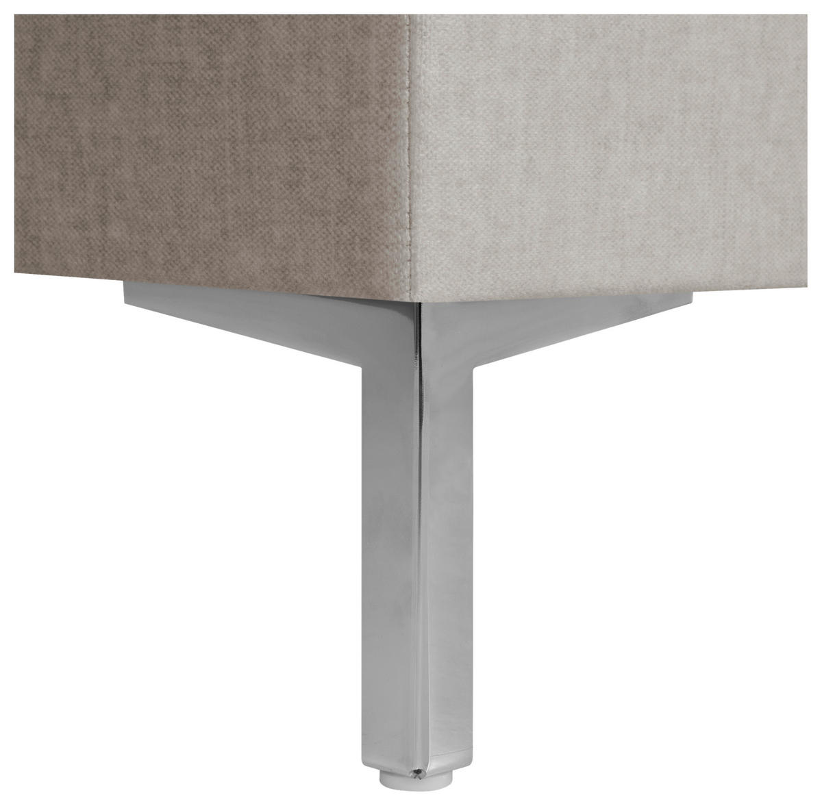 BOXSPRING-ÁGY 180/200 cm  taupe  - alumíniumszínű/taupe, Modern, textil (180/200cm) - MID.YOU