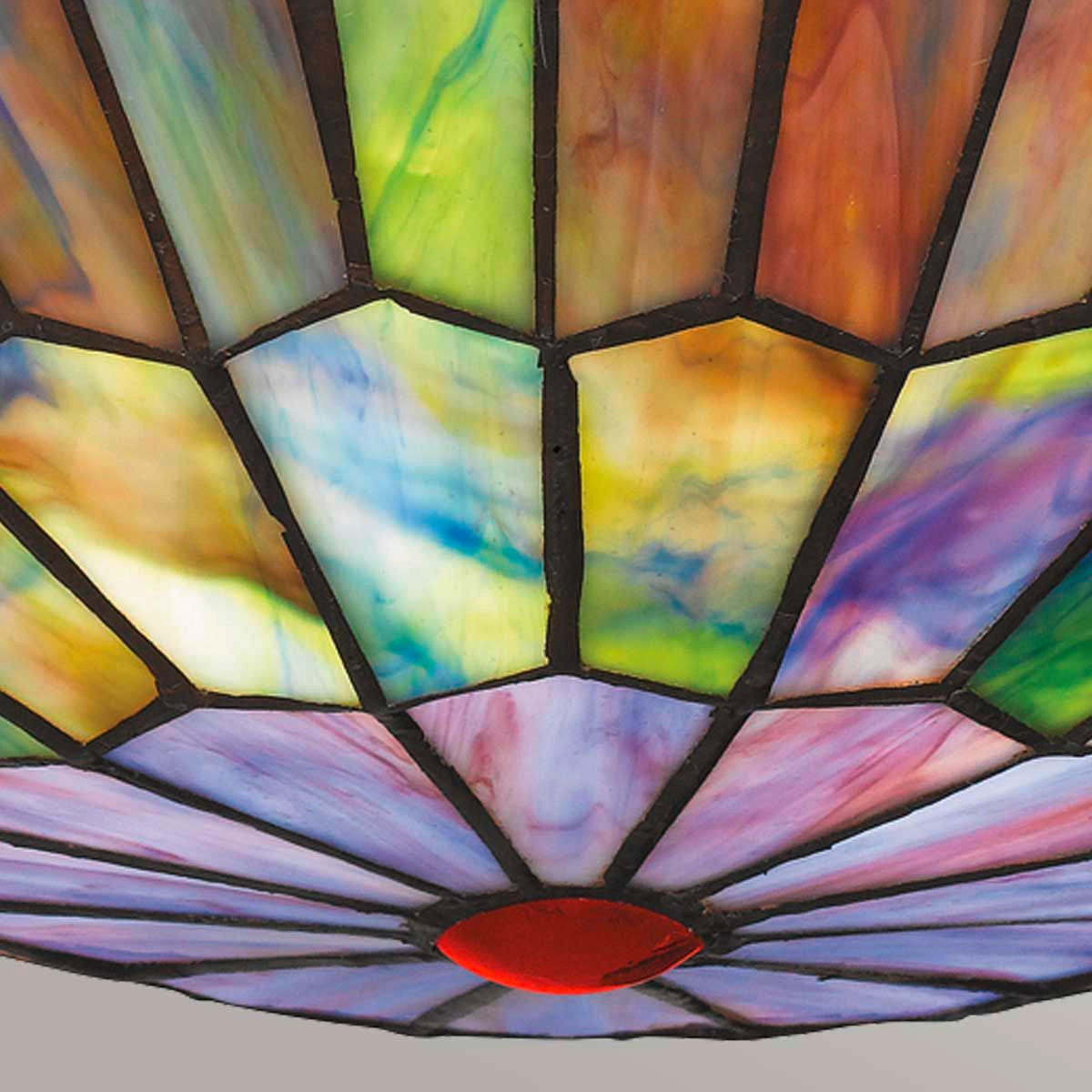 DECKENLEUCHTE  13,5/42,0 cm    - Dunkelbraun/Multicolor, Konventionell, Glas/Metall (13,5/42,0cm) - Elstead Lighting