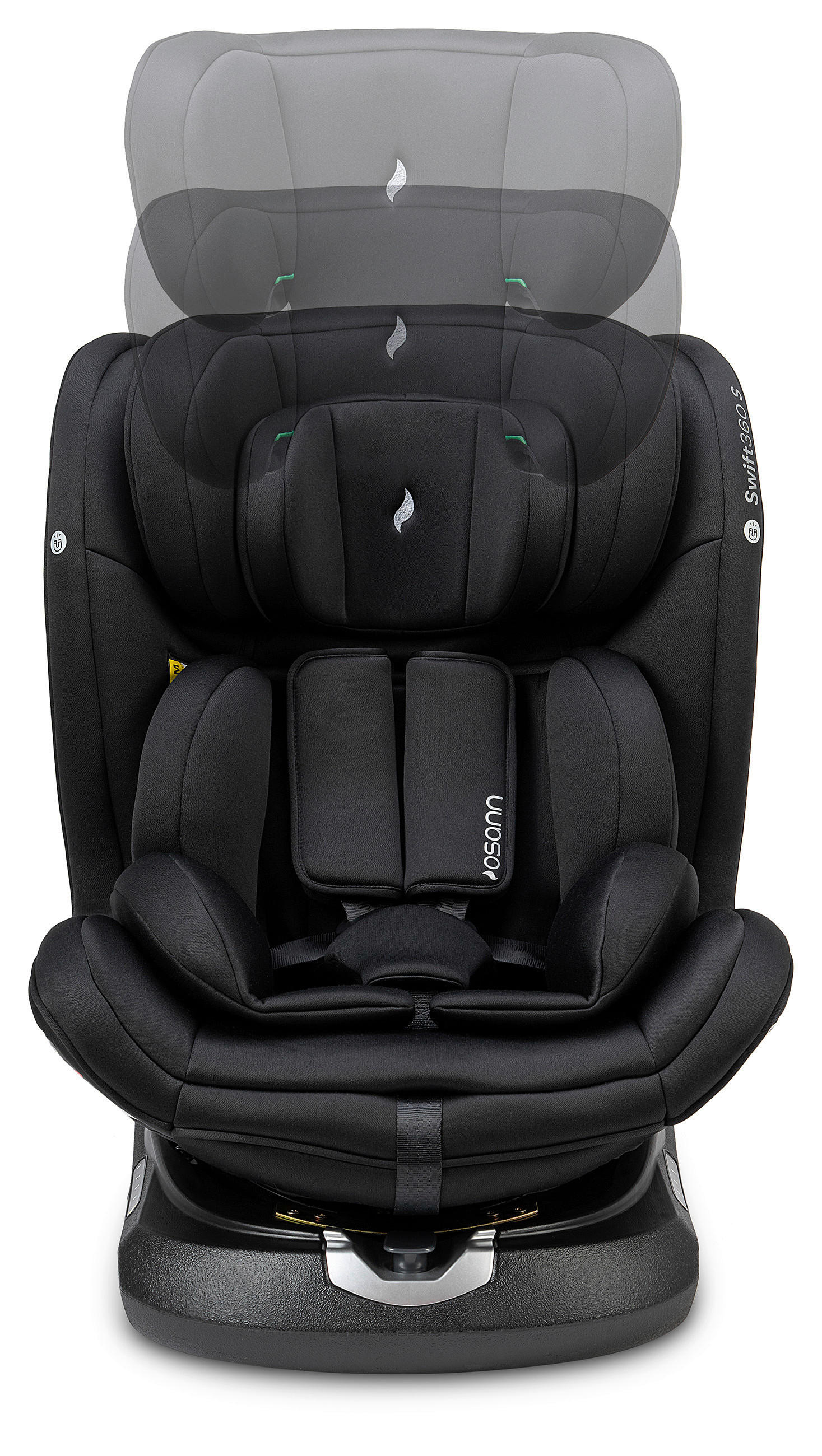 REBOARDER-KINDERSITZ SWIFT360S ECE R 129 i-SIZE  - Schwarz, Basics, Kunststoff/Textil (44/60/50cm) - Osann