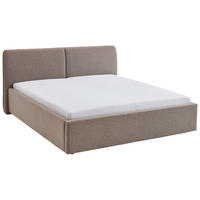 POLSTERBETT 160/200 cm,  in Braun,  - Schwarz/Braun, Design, Holz/Textil (160/200cm) - Stylife