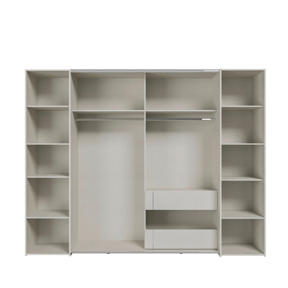 ORMAR ZA ODJEĆU boje pijeska   - boje pijeska/crna, Moderno, drvni materijal/metal (270,3/210,5/61,2cm) - Hom`in