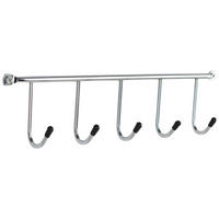 CUIER DE PERETE CU CÂRLIGE - culoare crom, metal (34/6/3cm) - Modern Living