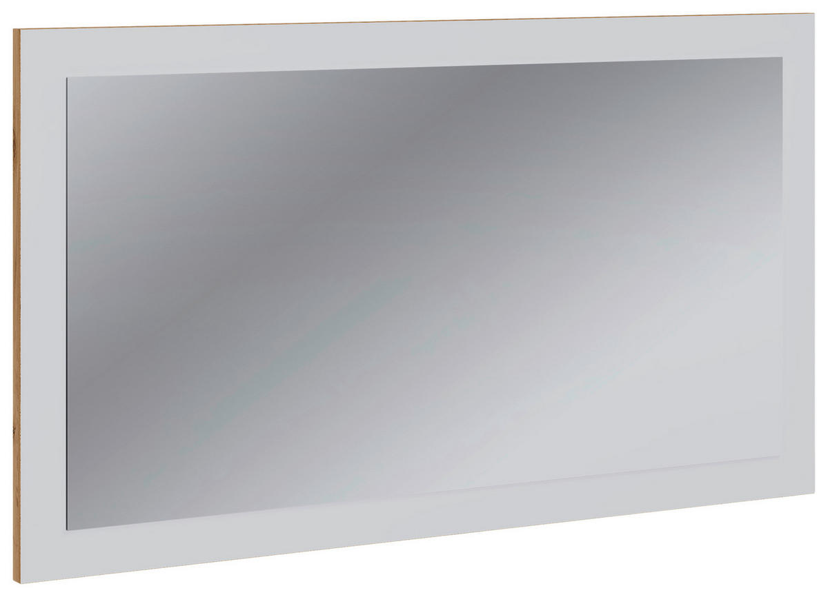 WANDSPIEGEL 80/45/2 cm  - Honigeiche/Weiss, Design, Glas/Holzwerkstoff (80/45/2cm) - MID.YOU