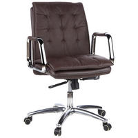 DREHSTUHL  in Braun  - Silberfarben/Braun, Basics, Leder/Kunststoff (60/109/48cm) - MID.YOU