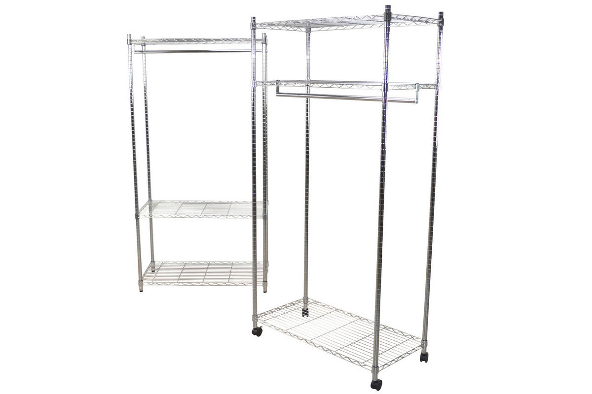 ROLLGARDEROBE in   - Chromfarben, Design, Kunststoff/Metall (45/90/187cm) - MID.YOU