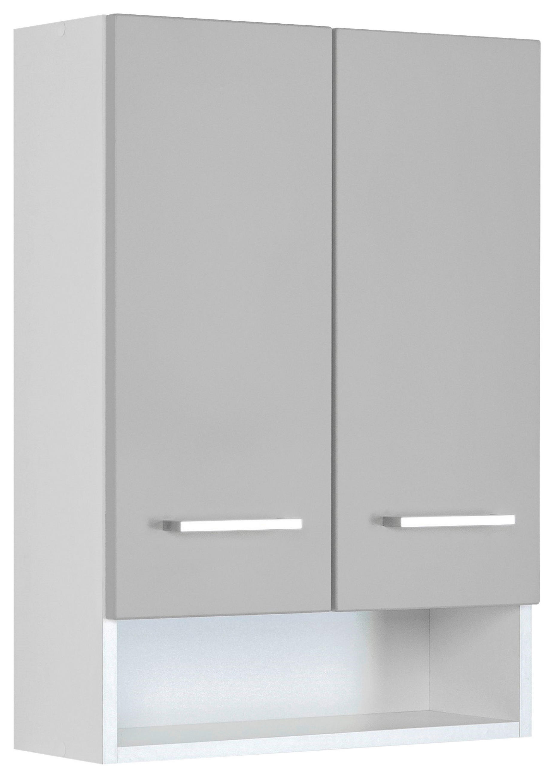 HÄNGESCHRANK 50/71/20 cm  - Weiss/Silberfarben, Modern, Holzwerkstoff/Metall (50/71/20cm) - Held