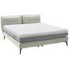 BOXSPRINGBETT 180/200 cm  in Hellgrau  - Hellgrau/Schwarz, Design, Textil/Metall (180/200cm) - Johann Jakob