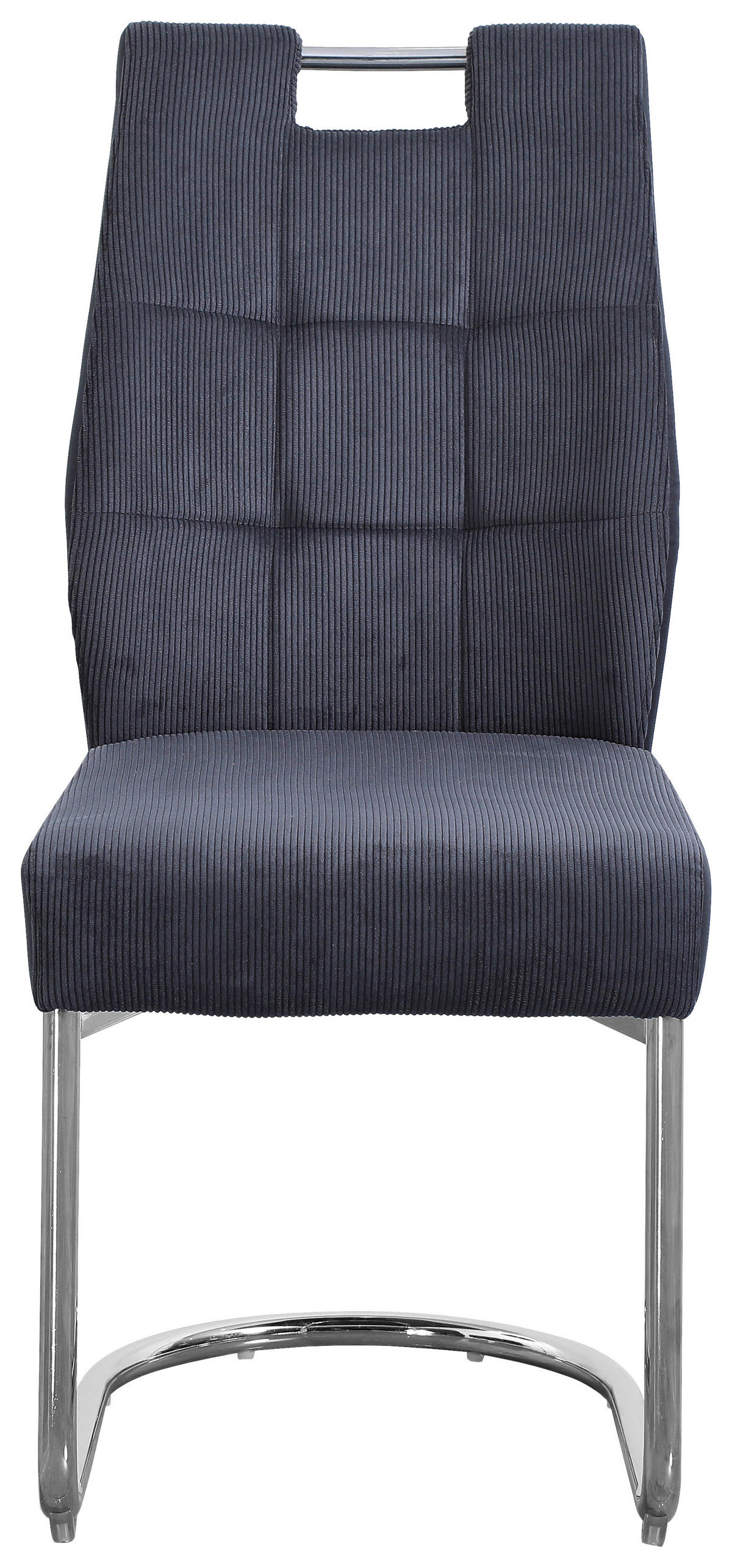 SVIKTSTOL i järn mikrofiber  - kromfärg/grå, Design, metall/textil (45/97/59cm) - Carryhome