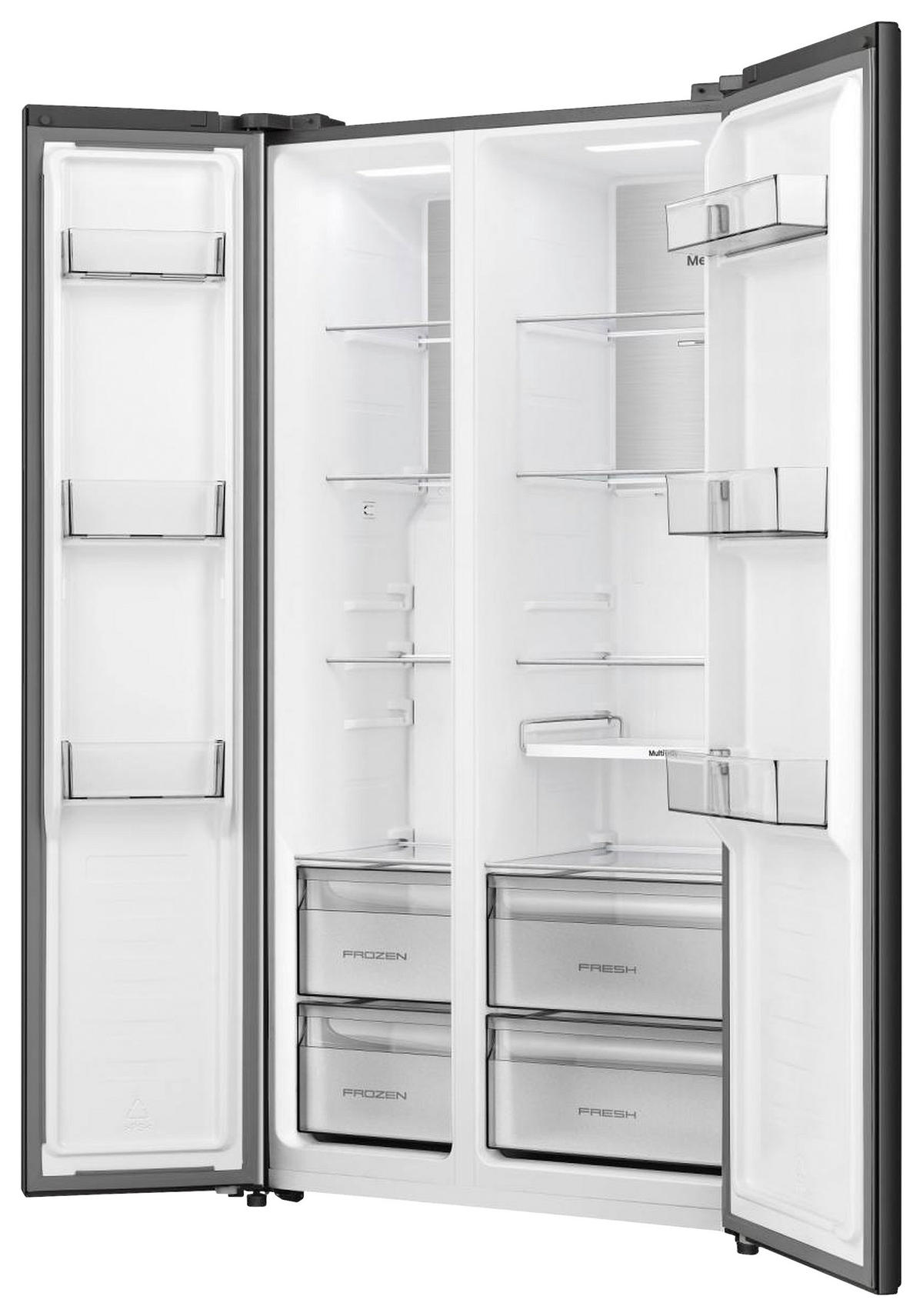 SIDE-BY-SIDE 91,1/178,6/60 cm RS3P538NAFE  - Schwarz, Basics, Metall (91,1/178,6/60cm) - Hisense