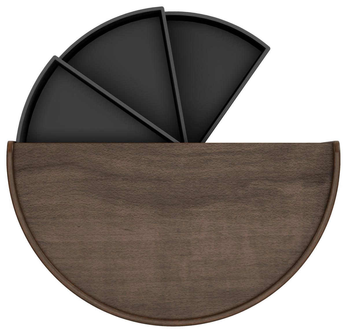 SCHMUCKBOX - Walnussfarben/Schwarz, Design, Holz/Kunststoff (15,2/18,4/27,3cm) - Umbra