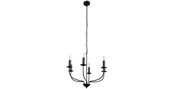 HÄNGELEUCHTE 45/130 cm  - Schwarz, Trend, Metall (45/130cm) - Novel