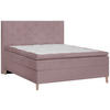 BOXSPRINGBETT 120/200 cm  in Rosa  - Eichefarben/Rosa, KONVENTIONELL, Holz/Textil (120/200cm) - Welnova