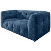 2-SITZER-SOFA in Struktur Blau  - Blau/Schwarz, Design, Kunststoff/Textil (184/72/95cm) - Livetastic