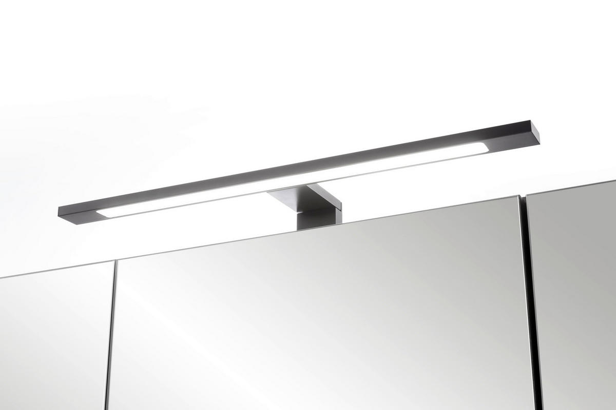 BADEZIMMER  in 90 cm  - Eiche Wotan/Graphitfarben, KONVENTIONELL, Glas/Keramik (90cm) - Xora