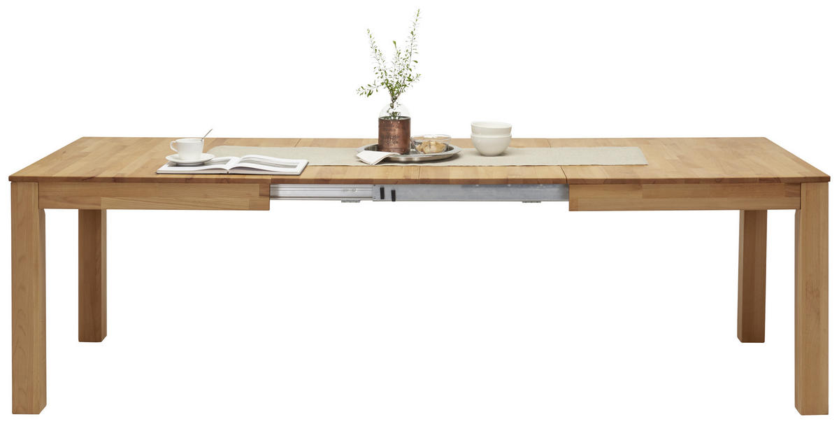 ESSTISCH Kernbuche rechteckig  ausziehbar  - Buchefarben/Kernbuche, KONVENTIONELL, Holz (160-295/90/75cm) - Carryhome