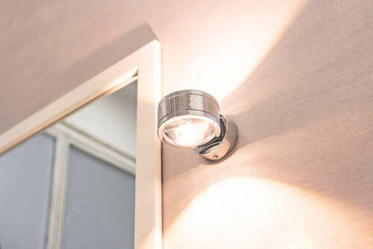 LED-WANDLEUCHTE 14,3/11,2/9,0 cm   - Chromfarben, Design, Metall (14,3/11,2/9,0cm)