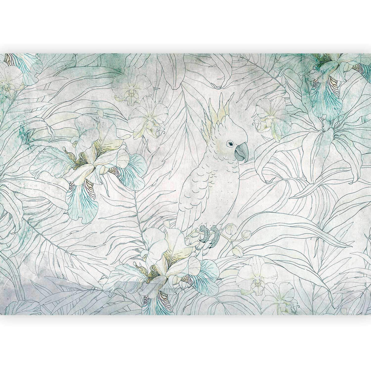 FOTOTAPET 400/280 cm  - grön/ljusgrå, Lifestyle, textil (400/280cm) - artgeist