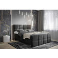 BOXBETT 180/200 cm  in Anthrazit  - Chromfarben/Anthrazit, Design, Holz/Holzwerkstoff (180/200cm) - Esposa