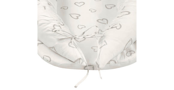 NESTCHEN  80/50/10 cm   - Weiß/Grau, Basics, Textil (80/50/10cm) - My Baby Lou