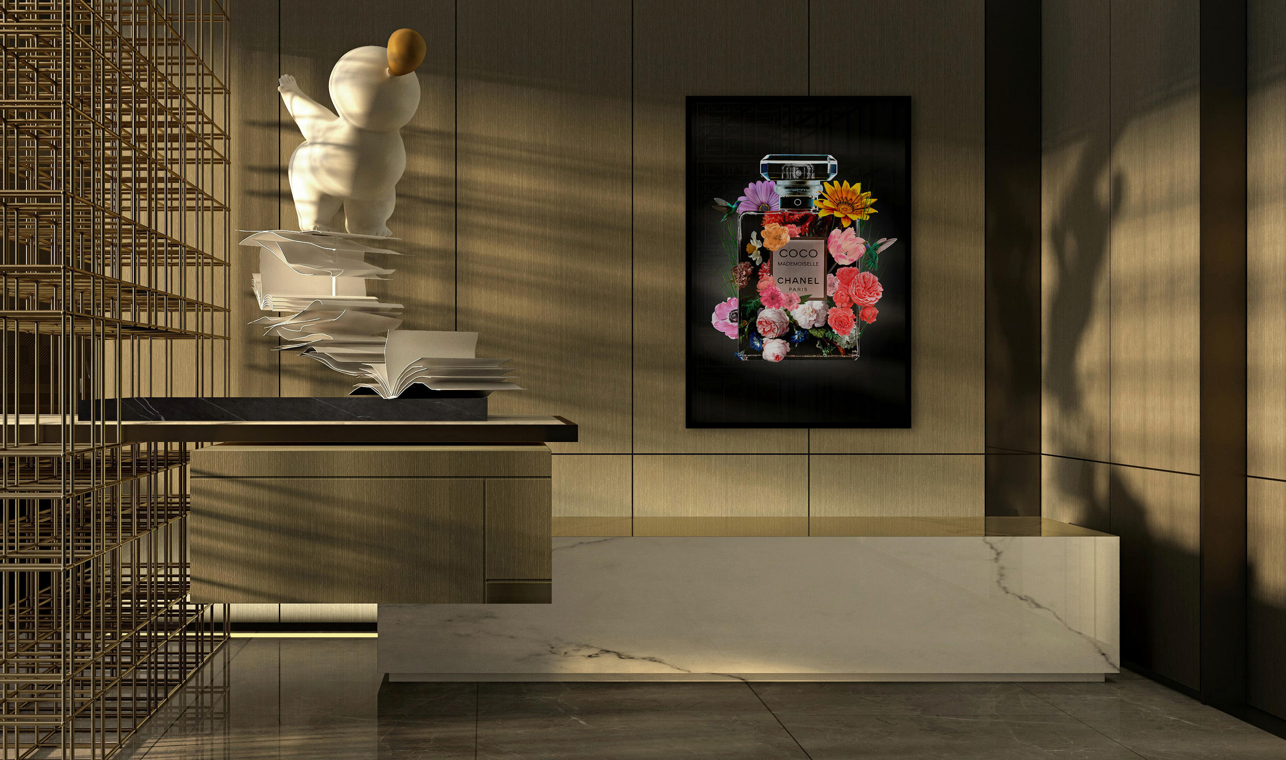 BILD 90/135 cm  - Multicolor/Schwarz, Design, Holz/Kunststoff (90/135cm)