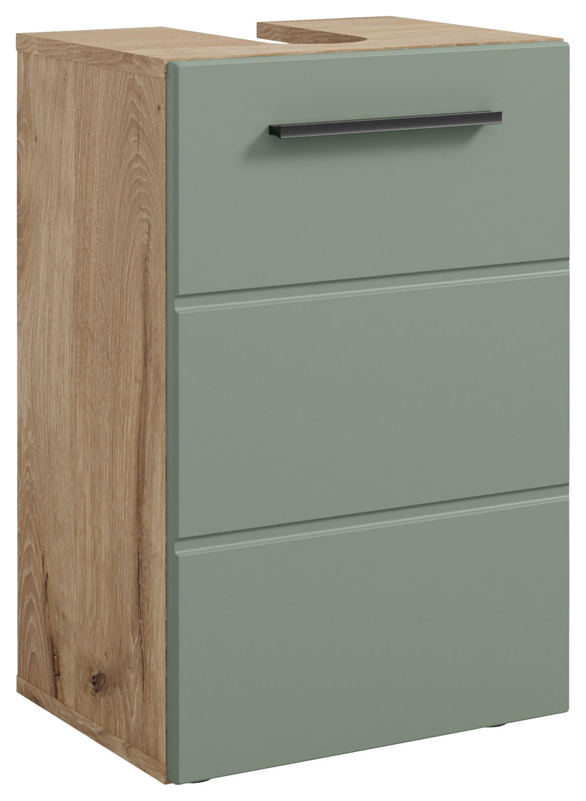 WASCHBECKENUNTERSCHRANK 40/60/31 cm  - Schilfgrün/Eichefarben, Basics, Holzwerkstoff/Kunststoff (40/60/31cm) - MID.YOU