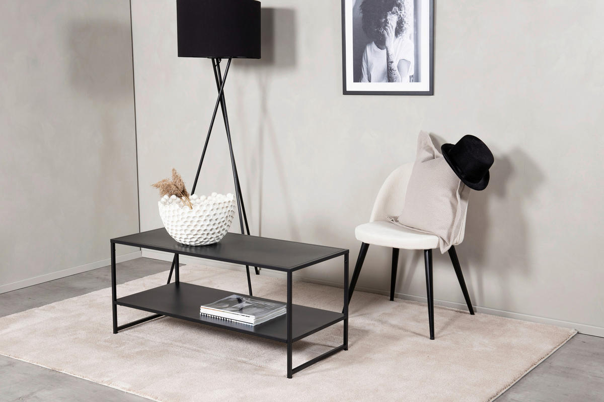 COUCHTISCH 102/43/45 cm rechteckig Schwarz  - Schwarz, Design, Metall (102/43/45cm) - Livetastic