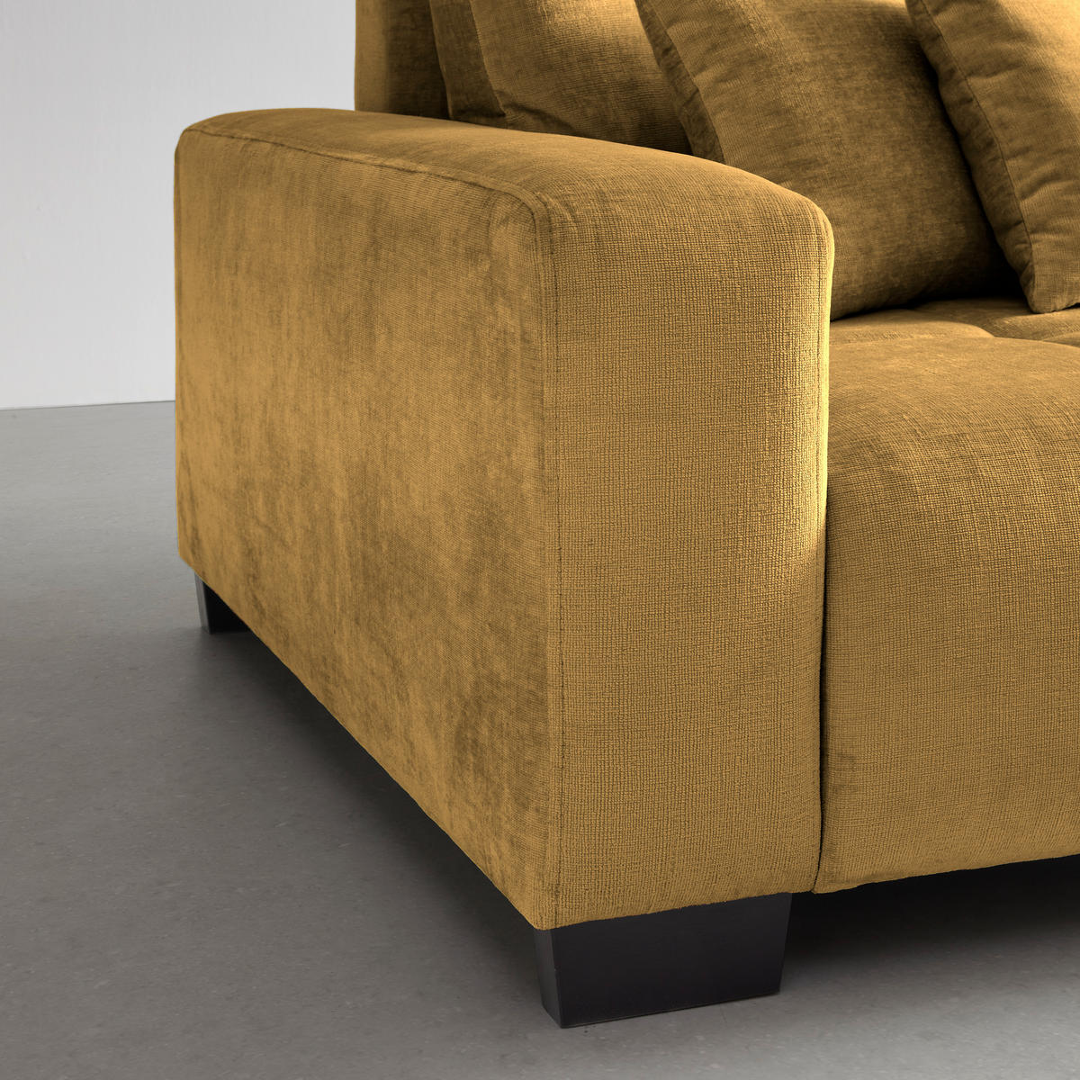 BIG SOFFA i honung  - honung/svart, Modern, trä (246/93/124cm) - MID.YOU