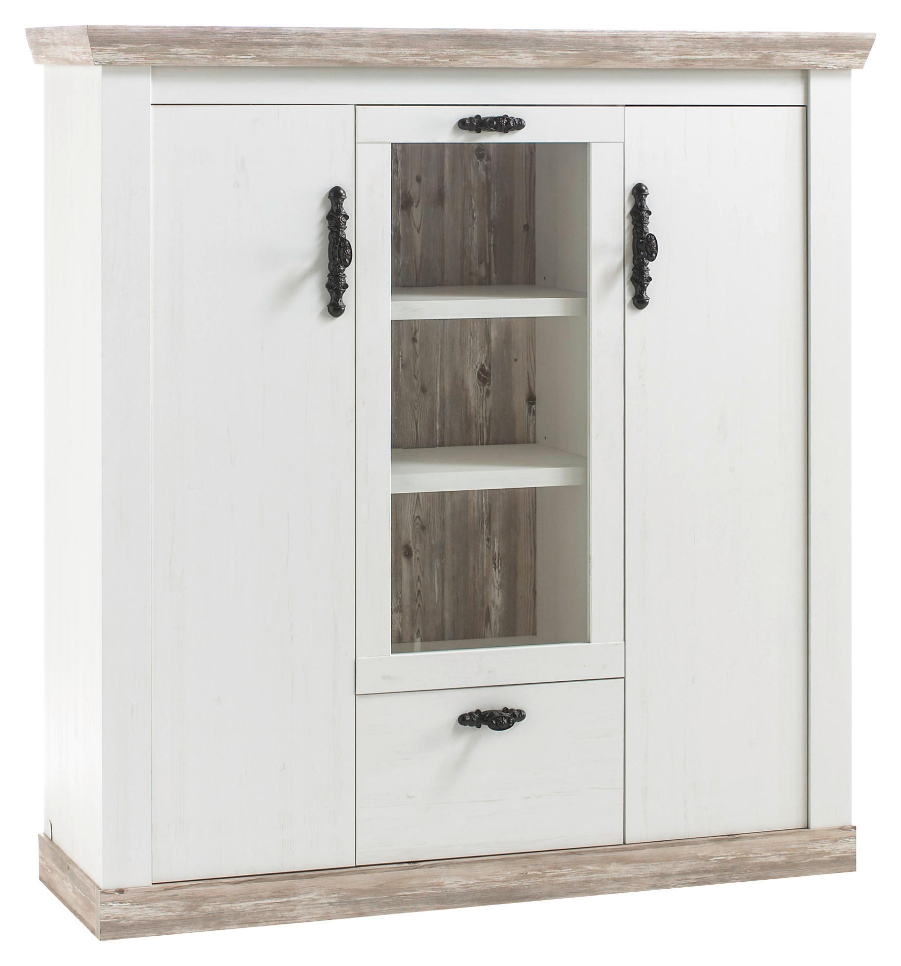 HIGHBOARD  in 140/146/44 cm  - Hellbraun/Schwarz, Design, Holzwerkstoff/Metall (140/146/44cm) - MID.YOU