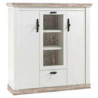 HIGHBOARD  in 140/146/44 cm  - Hellbraun/Schwarz, Design, Holzwerkstoff/Metall (140/146/44cm) - MID.YOU