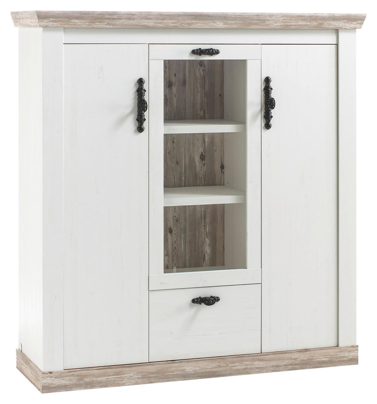 HIGHBOARD  in 140/146/44 cm  - Hellbraun/Schwarz, Design, Holzwerkstoff/Metall (140/146/44cm) - MID.YOU