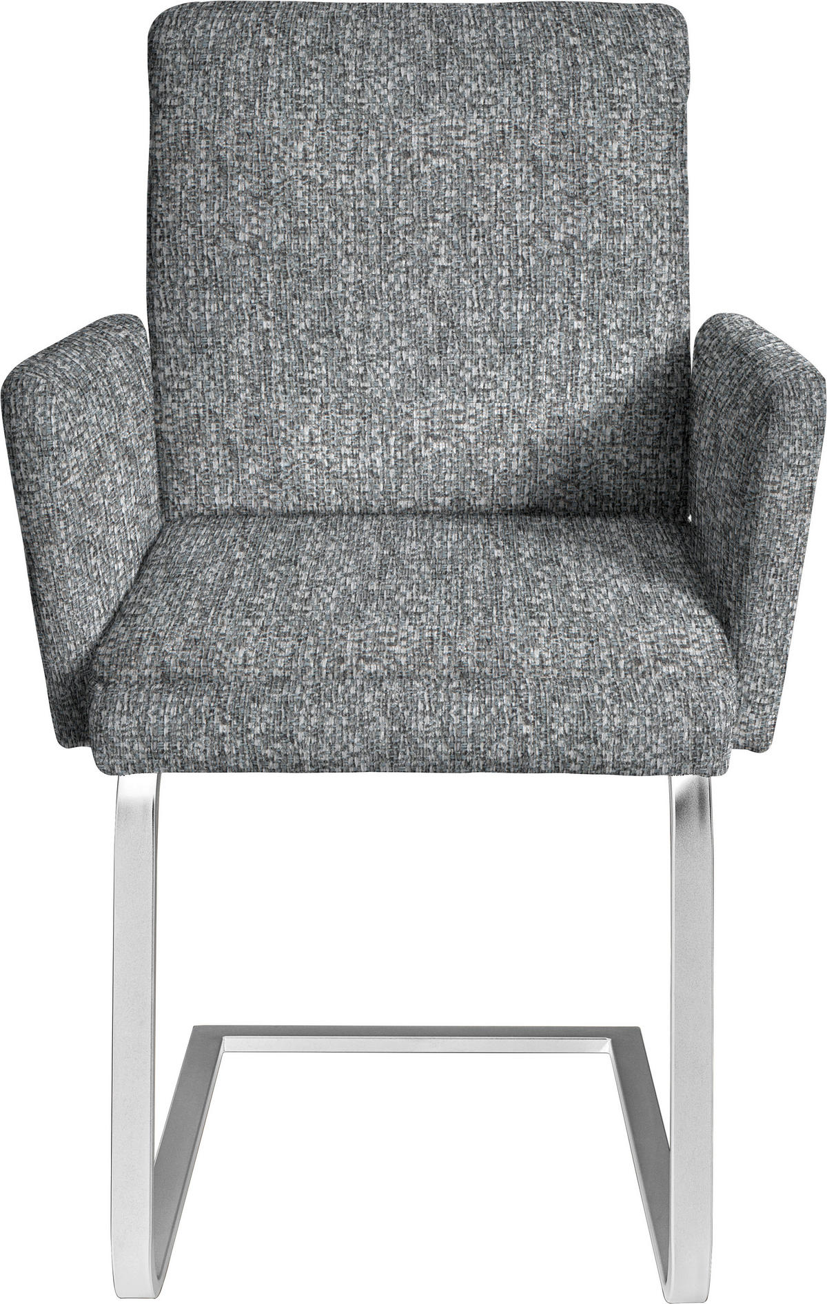ARMLEHNSTUHL  in Stahl Chenille  - Chromfarben/Grau, Design, Textil/Metall (56/92/60cm) - Dieter Knoll