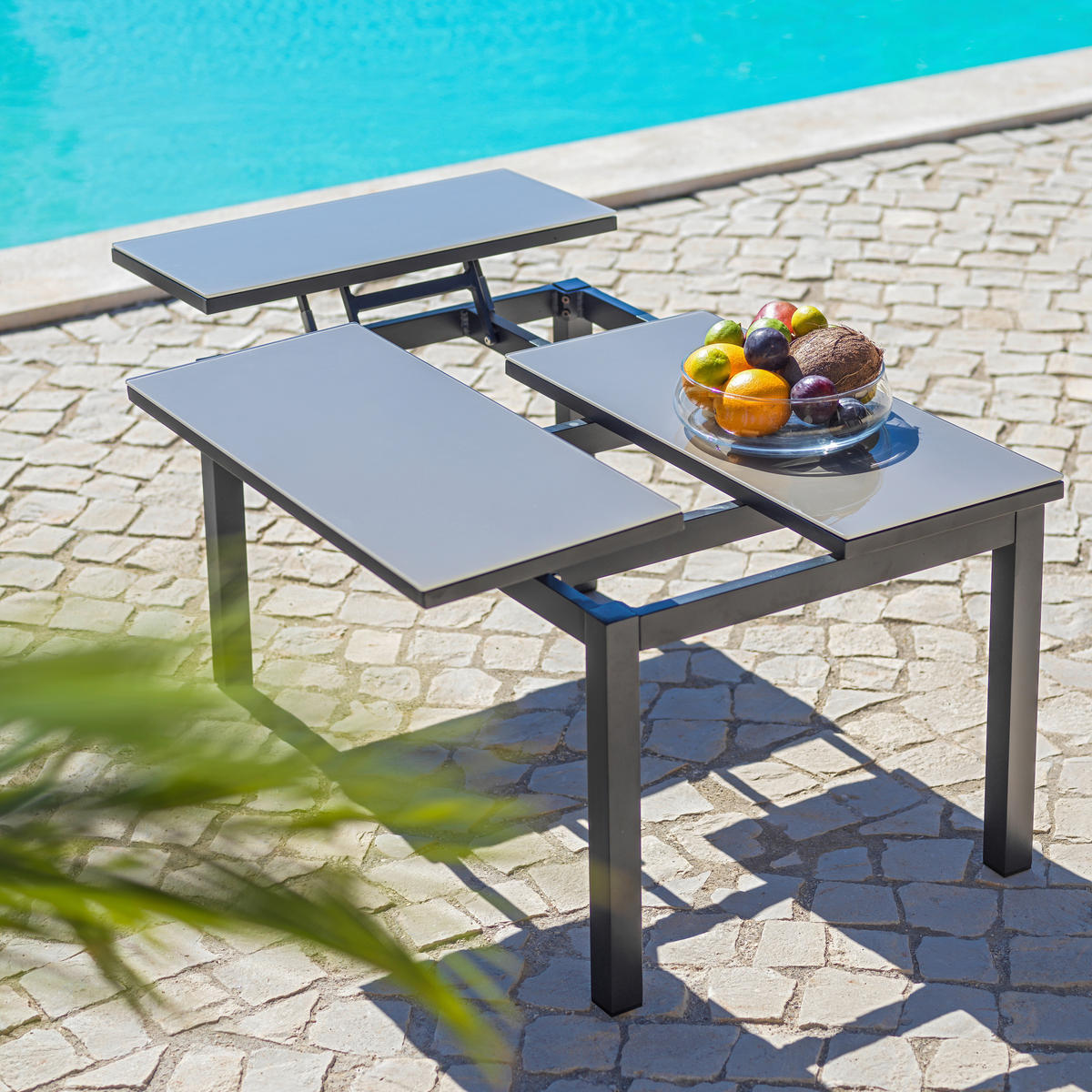 LOUNGETISCH 100/48/60 cm Metall, Glas  - Anthrazit/Grau, Design, Glas/Metall (100/48/60cm) - Amatio
