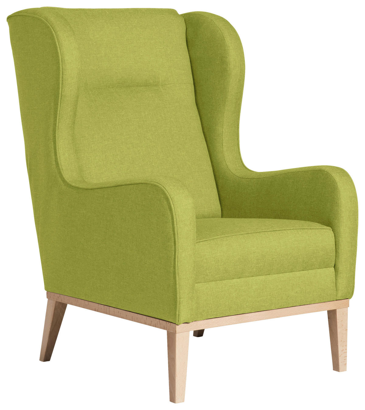 OHRENSESSEL in Flachgewebe Hellgrün  - Naturfarben/Hellgrün, KONVENTIONELL, Holz/Textil (66/104/78cm) - Max Winzer