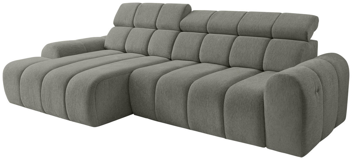 UGAONA GARNITURA siva  - siva/crna, Dizajnerski, tekstil/plastika (152/290cm) - Stylife