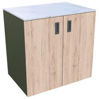 OUTDOORKÜCHE  - Eichefarben/Anthrazit, Basics, Stein/Metall (90/92/63cm) - Modante