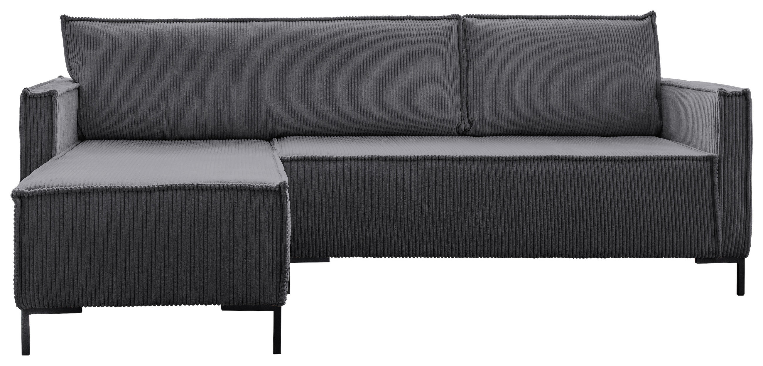 HÖRNSOFFA i manchester grå  - svart/grå, Design, metall/textil (232/90/154cm) - MID.YOU
