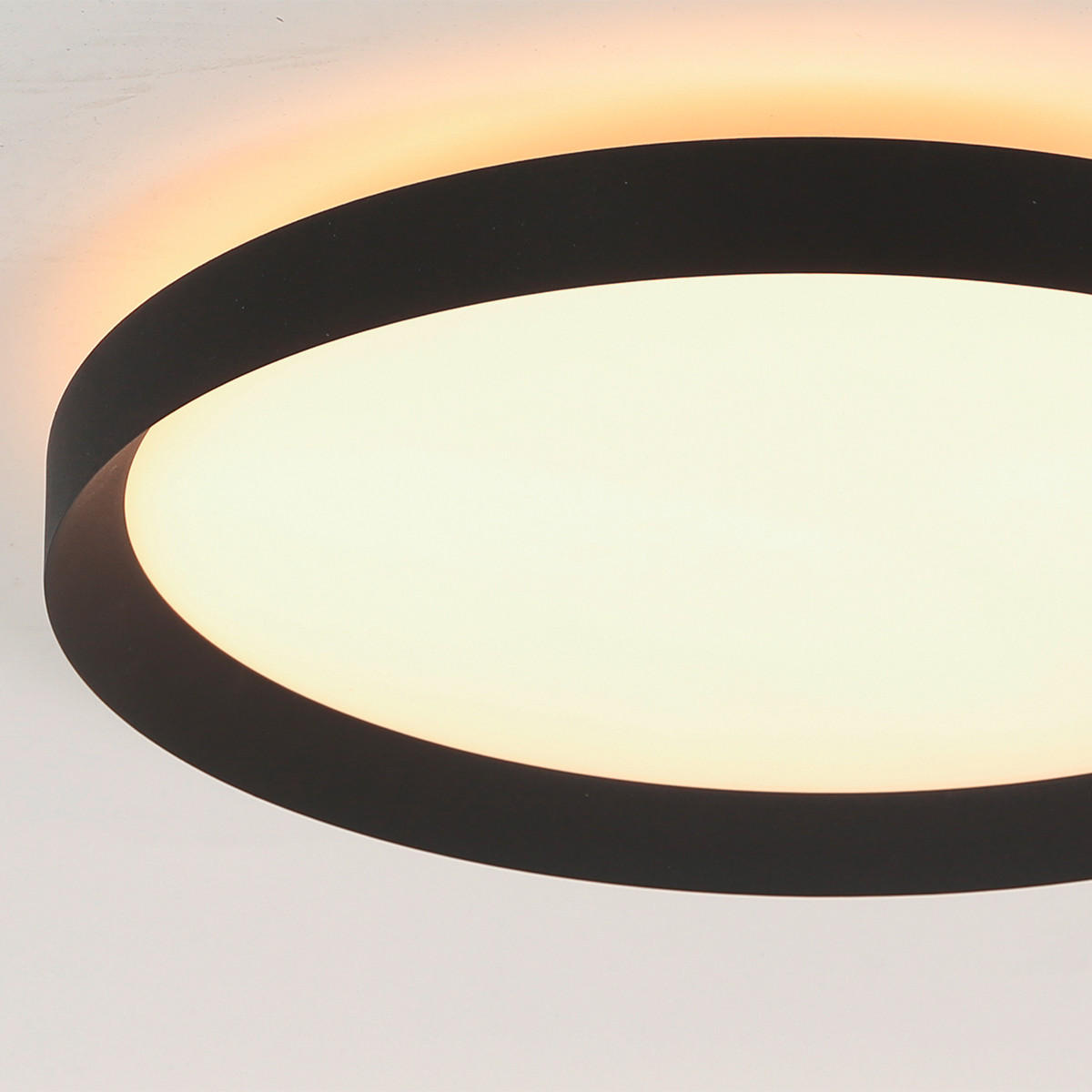 LED-DECKENLEUCHTE Ringlede 40/7 cm   - Schwarz, KONVENTIONELL, Kunststoff/Metall (40/7cm)
