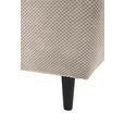 ECKSOFA Creme Chenille  - Creme/Schwarz, KONVENTIONELL, Holz/Textil (290/160cm) - Carryhome
