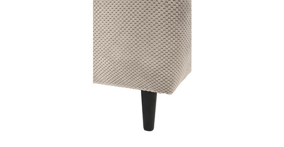 ECKSOFA Creme Chenille  - Creme/Schwarz, KONVENTIONELL, Holz/Textil (290/160cm) - Carryhome