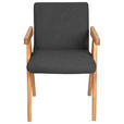 ARMLEHNSTUHL in Holz, Textil Anthrazit  - Eichefarben/Anthrazit, KONVENTIONELL, Holz/Textil (53,5/83/62cm) - Linea Natura