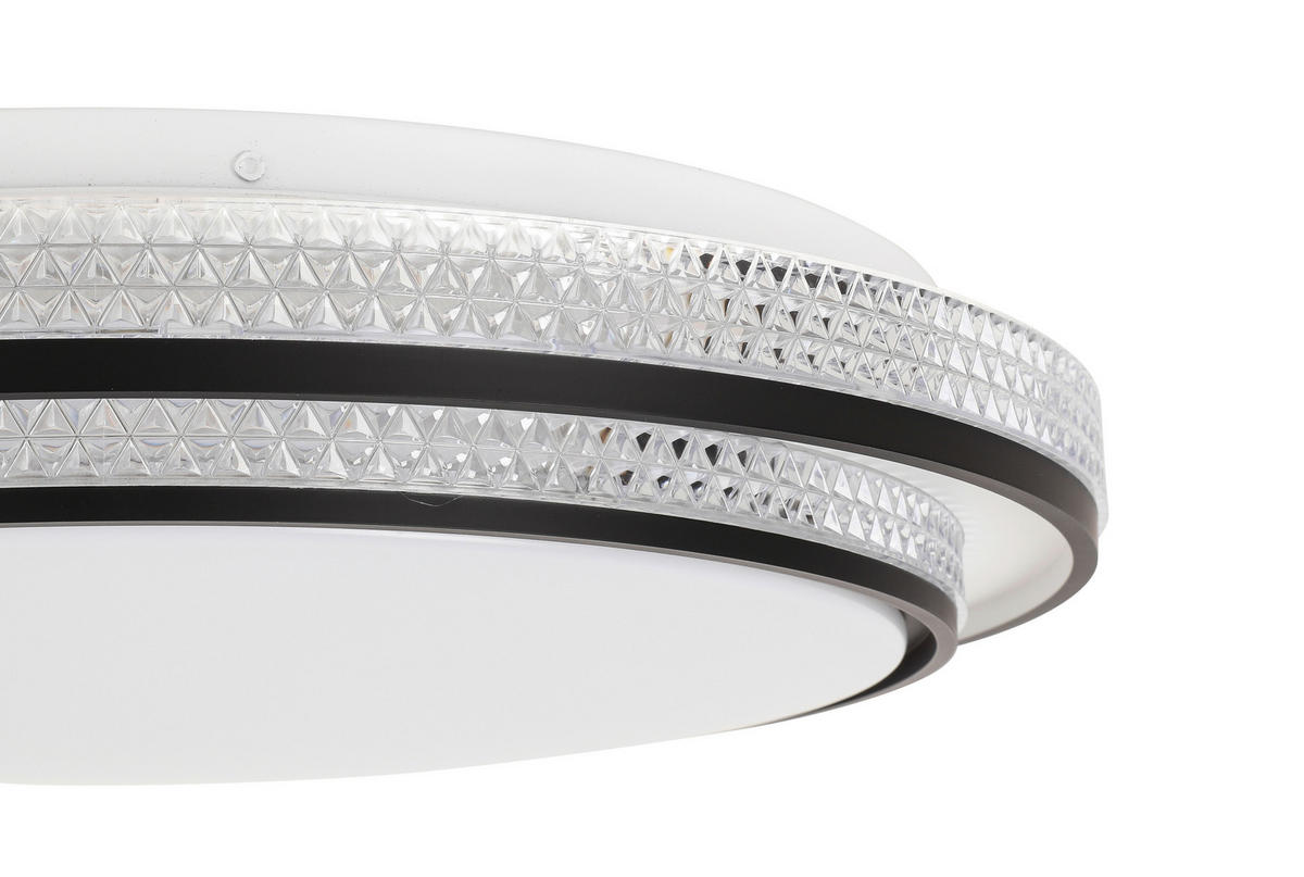 STROPNÉ LED SVIETIDLO, 41/9 cm  - čierna/biela, Basics, kov/plast (41/9cm) - Novel