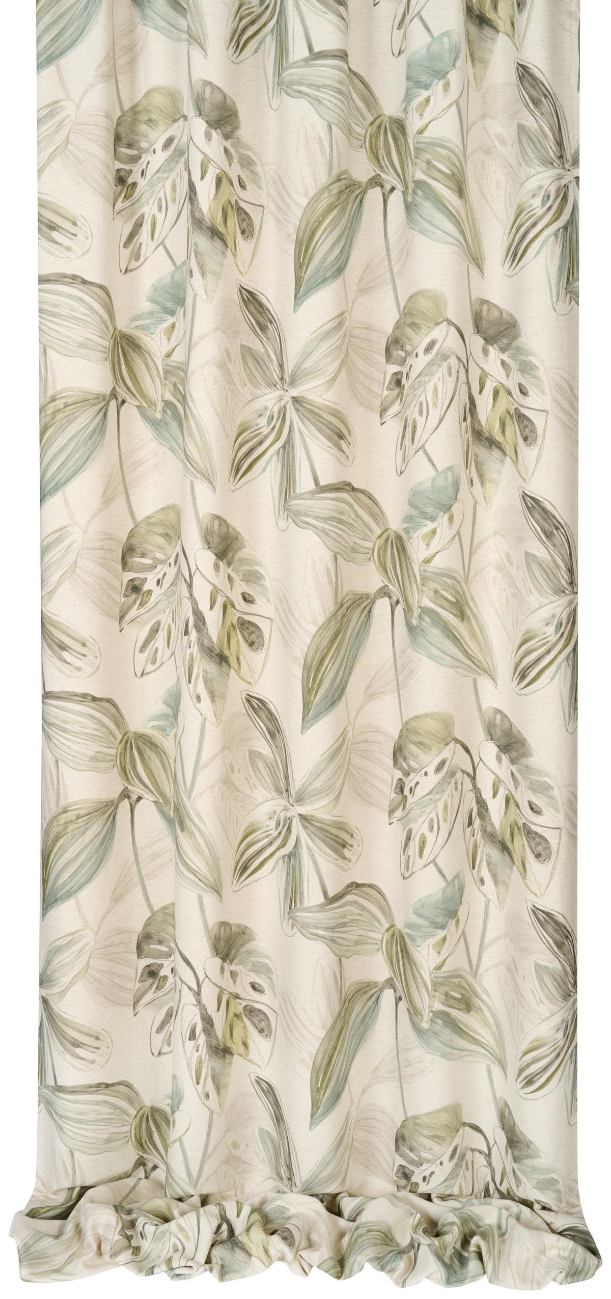 VORHANGSTOFF per lfm blickdicht  - Salbeigrün/Hellgrün, KONVENTIONELL, Textil (148cm) - Esposa