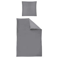 BETTWÄSCHE Makosatin 155/220 cm  - Graphitfarben, KONVENTIONELL, Textil (155/220cm) - Irisette