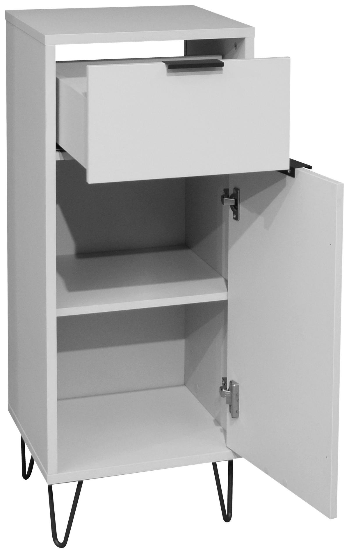 UNTERSCHRANK 41/99/38 cm   - Schwarz/Grau, MODERN, Holzwerkstoff/Metall (41/99/38cm) - Livetastic