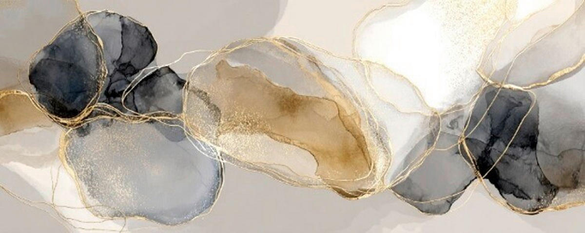 GLASBILD Abstraktes  - Multicolor, Basics, Glas (50/125/1.40cm) - Euroart