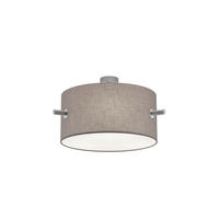 DECKENLEUCHTE CAMDEN 65,0/35,0 cm   - Grau/Nickelfarben, Basics, Textil/Metall (65,0/35,0cm) - Trio Leuchten
