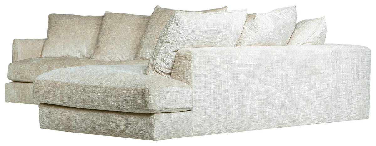SOFFA i beige  - beige, Klassisk, metall/trä (311/85/110-230cm) - Novel