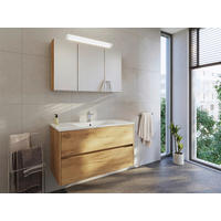 BADEZIMMER 2-teilig  in 100 cm  - Eichefarben/Weiß, Basics, Keramik/Holzwerkstoff (100cm) - MID.YOU